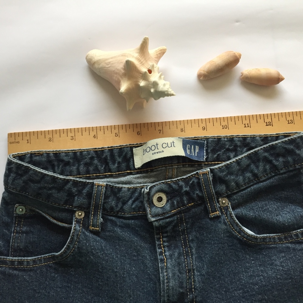 Gap Boot Cut Stretch Jeans Size 1 Classic Style Blue Pockets Mid Rise - Picture 4 of 8